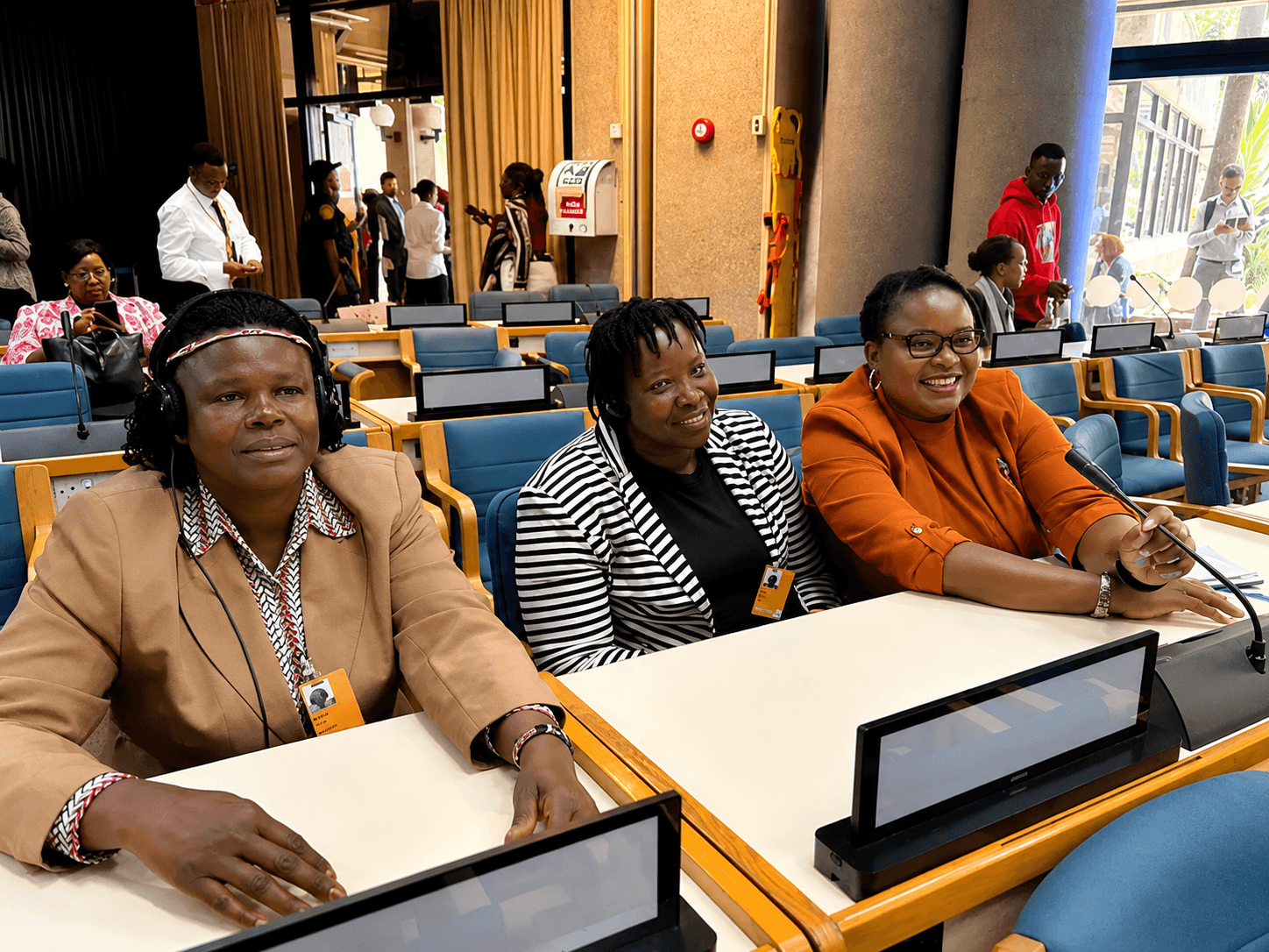 African woman professional working at a desk, representing WOLAA's organizational work